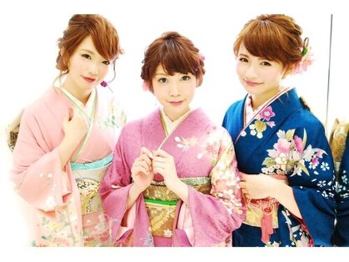 神戸三宮ヘアセットアンド着物レンタル着付け ヘアセットマーカス(hair set Mircus)(兵庫県神戸市中央区布引町4-3-15 フラワーロード三宮ビル6F)